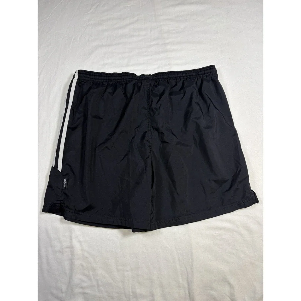 VTG 2002 Adidas Nylon Soccer Shorts Men M Black 3 Stripe Retro 164883 Climalite